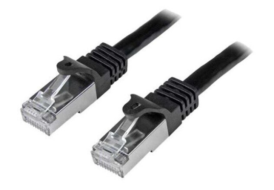 3m Black Cat6 / Cat 6 Shielded (SFTP) Patch Cable 3 m - patchkabel - 3 m - sort