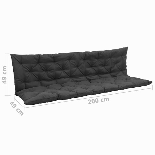 Svingestolpute Antrasitt 200 x 49 x 6 cm Polyester
