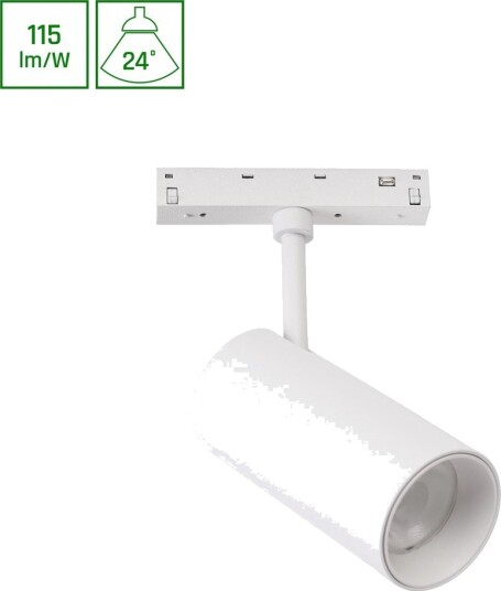 20W SHIFT BASIC skinnespot til 48V skinnesystem 48V NW 65x140x210 mm Dimbar : Ikke dimbar Kulør : Nøytral