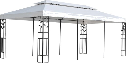 vidaXL Paviljongduk Hvit 300 x 600 cm Polyester