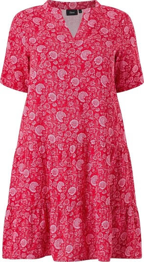 Zizzi   Kjole vViva 1/2 Abk Dress   Rød