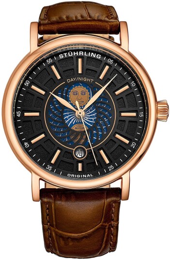Stührling Original Herreklokke 899.05 Duet Sort/Lær Ø42 mm Stührling Original Herreklokke 899.05 Duet Sort/Lær Ø42 mm