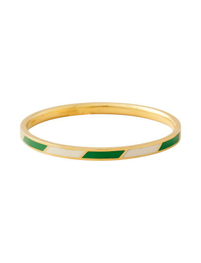 DESIGN LETTERS Striped Candy Bangle |Grön |One Size
