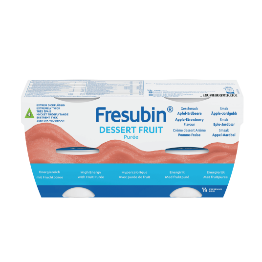 Fresubin Fresubin dessert fruit Epler og jordbær 4x125 ml Fresubin Fresubin dessert fruit Epler og jordbær 4x125 ml