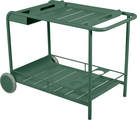 Fermob   Luxembourg Side Bar/trolley Bar Cedar Green   Utendørs Småbord Og Sidebord   Frédéric Sofia   Grønn   Metall