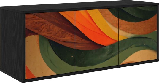 vidaXL Vegghengt TV skap BONN 102 x 33 x 40 cm Svart eik