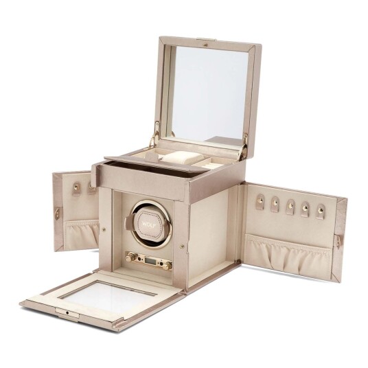 Wolf Palermo Watch Winder 1 klokke Beige Lær 213716 - Unisex - Leather