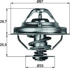 Termostat MAHLE ORIGINAL TX 38 80D Termostat MAHLE ORIGINAL TX 38 80D