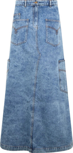 Moschino Dame Skjørt Blå XL, Moschino Dame Skjørt Blå XL,