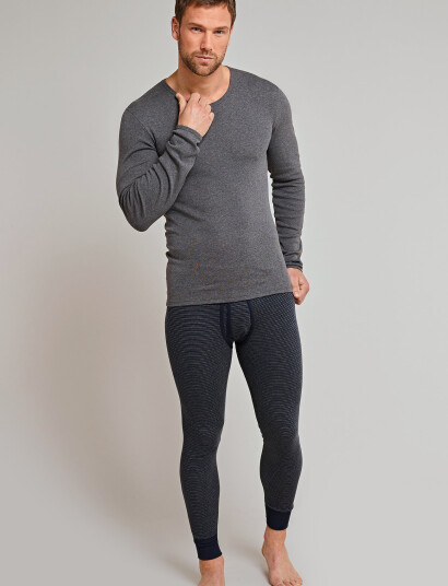 Schiesser Long Pants - Black - XXXL