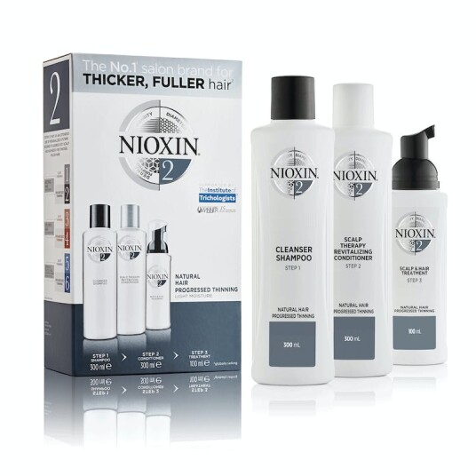Nioxin Starter Set System 2 For Fine Noticeably Thinning Hair 300 ml + 300 ml + 100 ml Hårtap