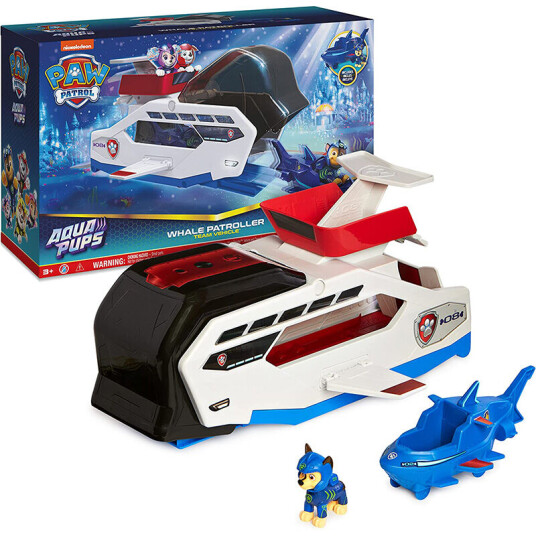 Paw Patrol Aqua Pups Whale Patroller Med Figur