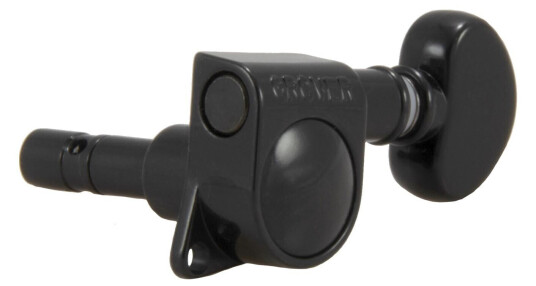 Grover 406bc Mini Locking Rotomatics W/round Button, Single, Svart Chrome L