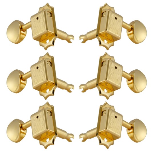 Grover 133g Deluxe Guitar Machines Machine Heads, 3+3 - Gull