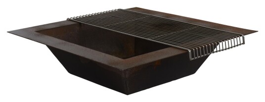 Brafab Kummin Grill innsats m. rist, 80x80, Corten stål