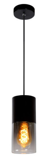 Lucide Zino Pendellampe E27 Sort/Glass - 91951