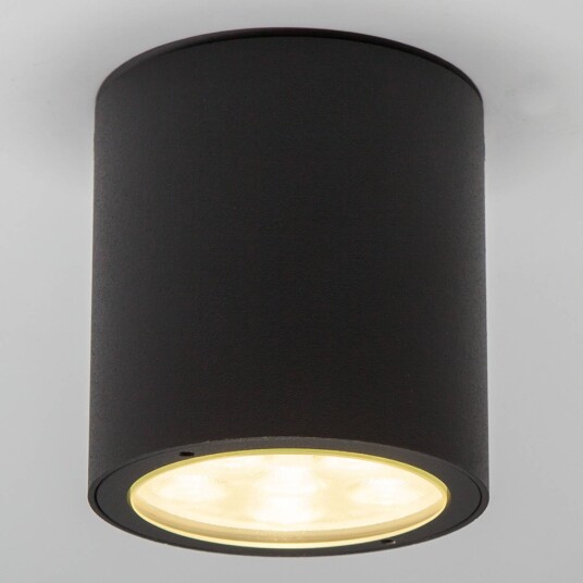 Lucande Rund LED-takspot Meret til utebruk, IP54 Lucande Rund LED-takspot Meret til utebruk, IP54