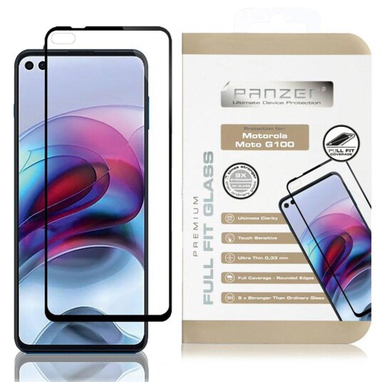 PANZER Motorola Moto G100 PANZER Premium Full-Fit Glass - Svart Ramme