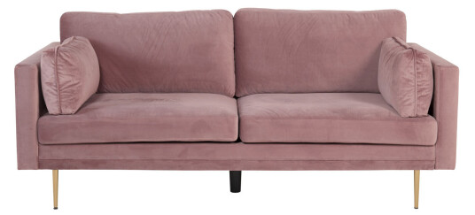 Venture Home Boom sofa 3 seter velour rosa. 1624531 1575025-01-0