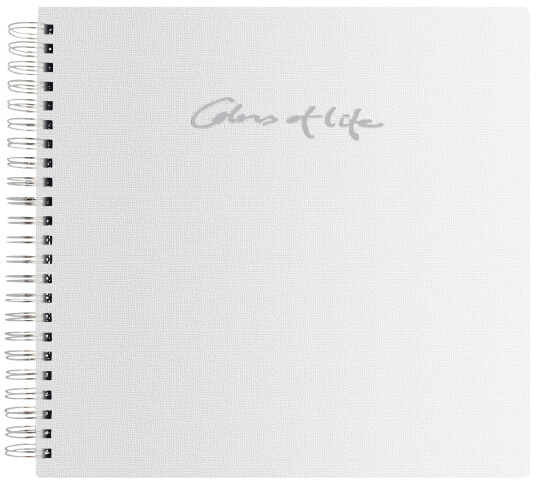 Burde Colors Of Life Hvit - 30x30 Cm (48 Hvite Sider / 24 Ark) Burde Colors Of Life Hvit - 30x30 Cm (48 Hvite Sider / 24 Ark)