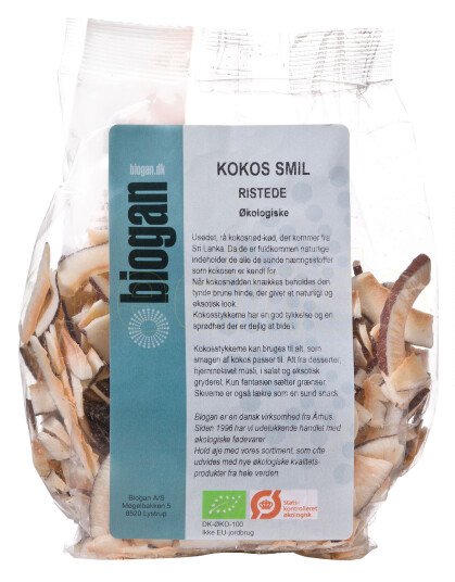 Biogan Ristede kokos m. hinde Ø 175g Biogan Ristede kokos m. hinde Ø 175g
