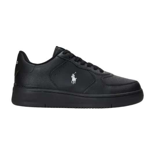 Ralph Lauren Masters Court Leather Sneaker - Black/black/white Pp