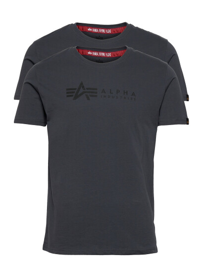 Alpha Industries Alpha Label T Shirt 2 Pack   Black   S