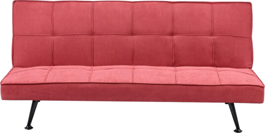 3 sitssoffa Beliani Hasle Beige svart Pink Rosa