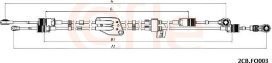 Kabel, girmekanisme COFLE 92.2CB.FO003