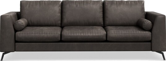 Ocean Lyx 3-seters Sofa i Kunstlær - Mørk grå