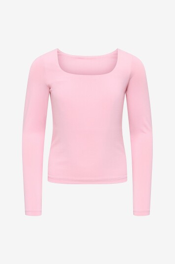 Kids Only Kogea L/S 2-Ways Fit Top til Jente - Rosa