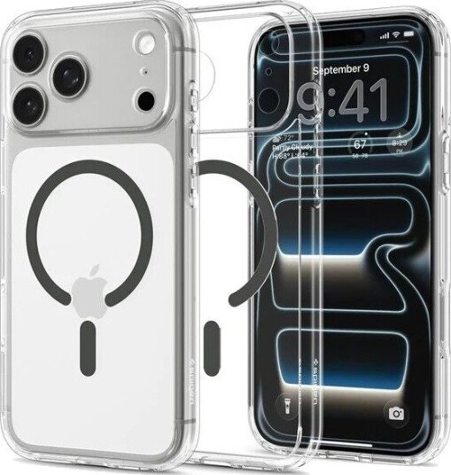 Spigen Ultra Hybrid MagSafe - clear graphite - iPhone 18 Pro/17 Pro
