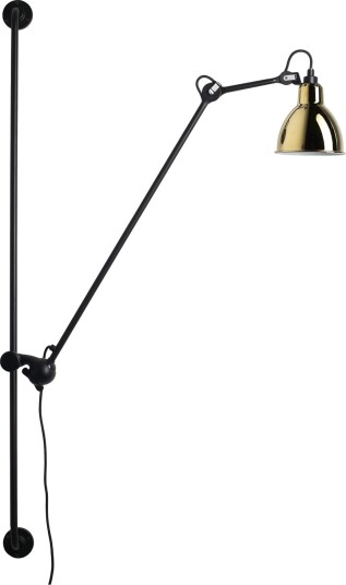Vegglampe Lampe Gras 214 Round Svart Stue Metall Design 14 128 Svart