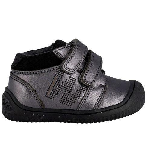 Woden Babysko Tristan Leather Gunmetal 20 Babysko Grå Metallic Svart