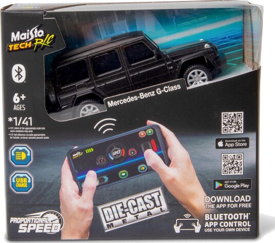 Maisto Tech Radiostyrt Bil Mini Metal Die-Cast Bluetooth Mercedes G-Class 1:41