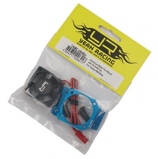 Yeah Racing Alu Motor Fan Mount Brace W/Fan For Tamiya M08 Blue
