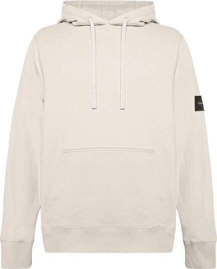 Calvin Klein Jeans Ls Eu 350Terry Badge Hoodie - Beige - XL