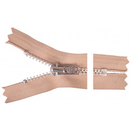 YKK Glidelås Aluminium 18cm 4mm Sand