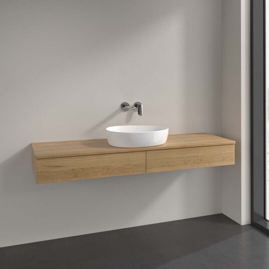 Villeroy & Boch Antao Servantskap med 2 skuffer 160x50x19 cm m/lys Eik