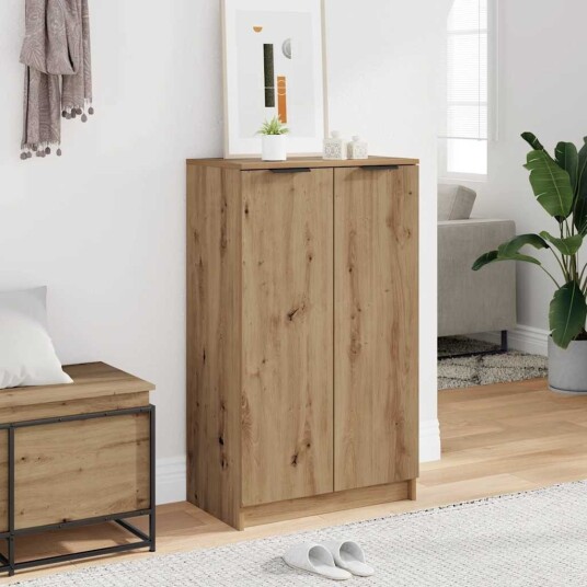 vidaXL Skoskap artisan eik 59x35x100,5 cm konstruert tre