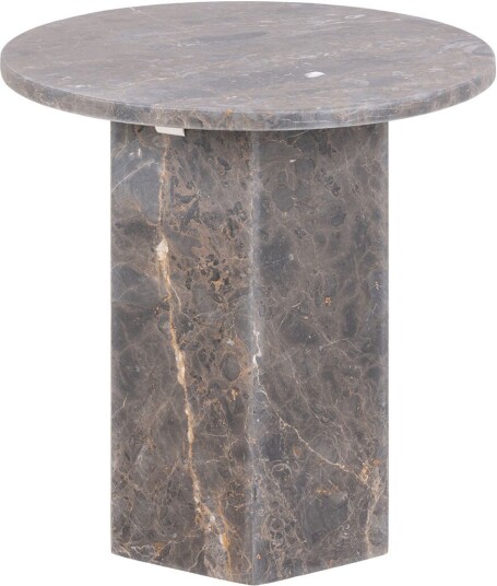Naxos sofabord sidebord Ø50cm marmor brun. Naxos sofabord sidebord Ø50cm marmor brun.