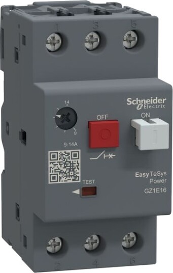 Schneider Electric Motorvernbryter Easy TeSys GZ1E16 9 14A Schneider Electric Motorvernbryter Easy TeSys GZ1E16 9 14A