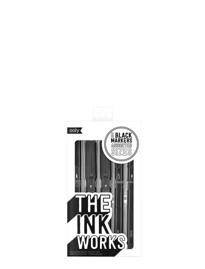 Ooly Svart Penn 5 Stk The Ink Works Black One Size