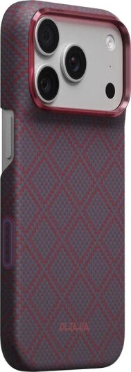 PITAKA Edge Case Argyle - Blue"s Red - iPhone 18 Pro/17 Pro