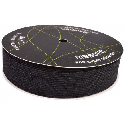 Infinity Hearts Strikk 25mm Svart 5m Infinity Hearts Strikk 25mm Svart 5m