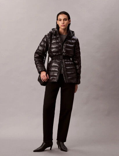Calvin Klein Belted Lightweight Puffer Black XL Calvin Klein Belted Lightweight Puffer Black XL