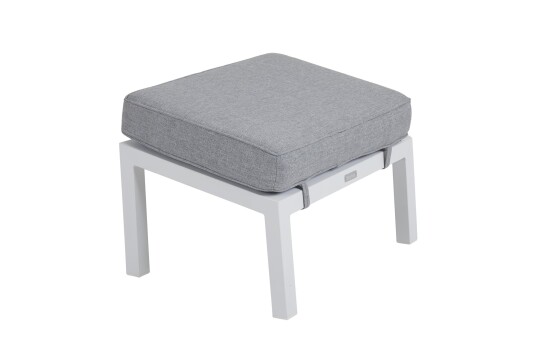 Brafab Belfort fotskammel Hvit med grå pute 58 x 46 cm Hvit Brafab Belfort fotskammel Hvit med grå pute 58 x 46 cm Hvit