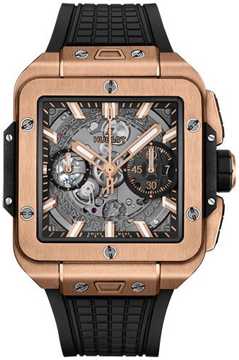 Hublot Herreklokke 821.OX.0180.RX Big Bang 42mm Sølvfarget/Gummi Hublot Herreklokke 821.OX.0180.RX Big Bang 42mm Sølvfarget/Gummi