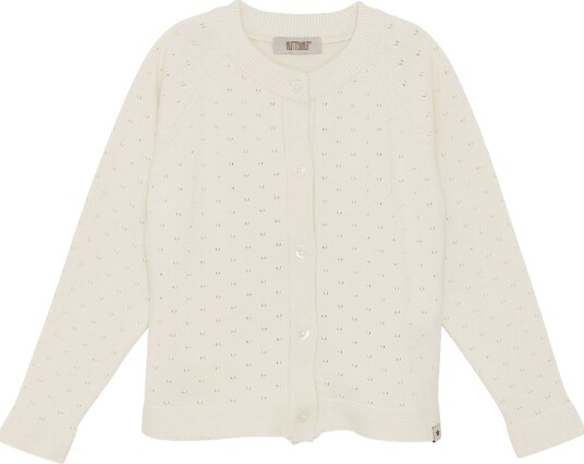 Huttelihut Cardigan   Strikk   Hullmønster   Antique White   Huttelihut   1½ år 86   Cardigan   Hvit