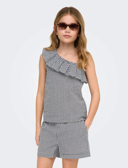 Kids Only Kogsmilla S/L Oneshoulder Top Wvn Black 164